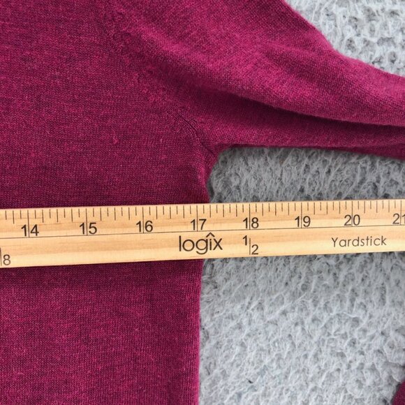 LOFT Sweater Womens Extra Small Pink Wool Blend Cardigan Button Up V Neck Casual - Picture 7 of 9